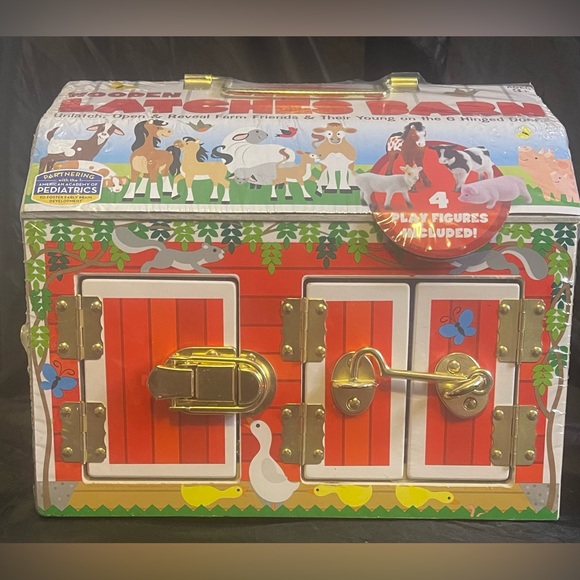 Melissa & Doug Toys Melissa Doug Latches Wooden Activity Barn 6